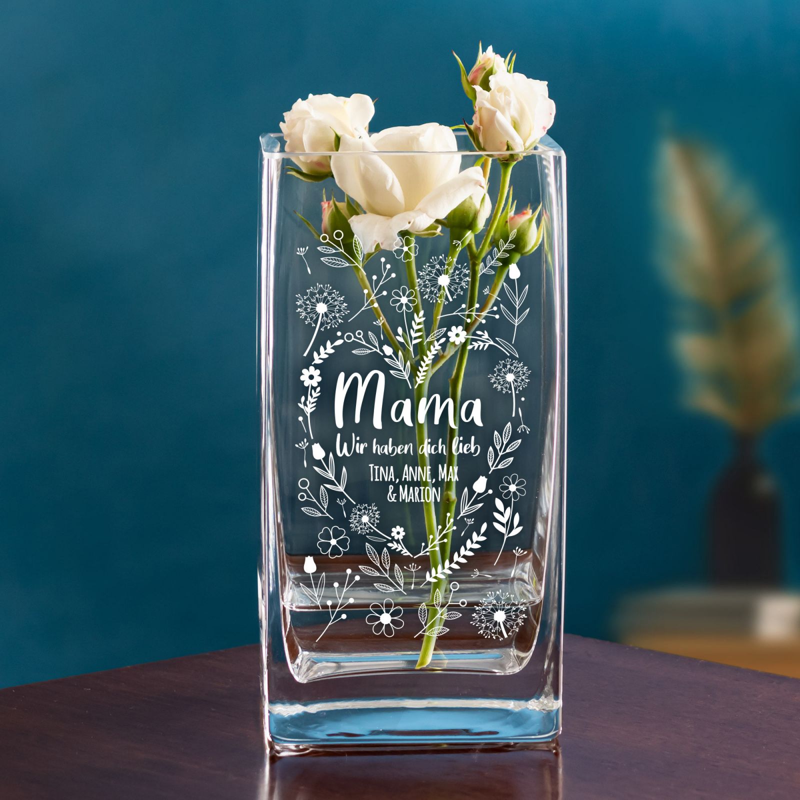 Herz Aus Glas Mit Gravur F R Mama Personalisiert Glasherz Gravieren